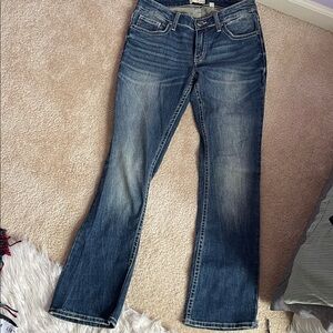 BKE Women's Dark Blue Flare Jeans